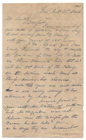 [Letter from Wm. Elliot to Ferdinand Louis Huth, March 31, 1845]
