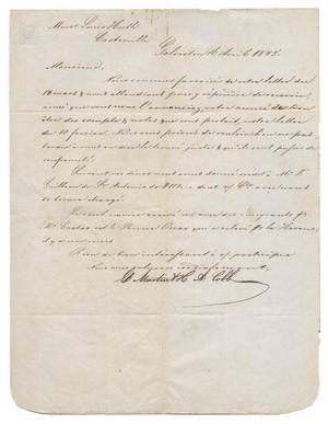 [Letter from E. B. Martin and H. A. Cobb to Louis Huth, April 16, 1845]