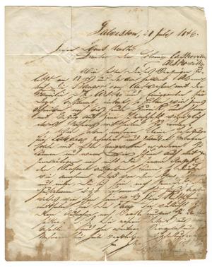 Primary view of object titled '[Letter from Illies & Co. to Ferdinand Louis Huth, July 21, 1846]'.