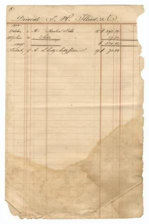 [Balance sheet showing financial transactions, October 1846 to July 1847]