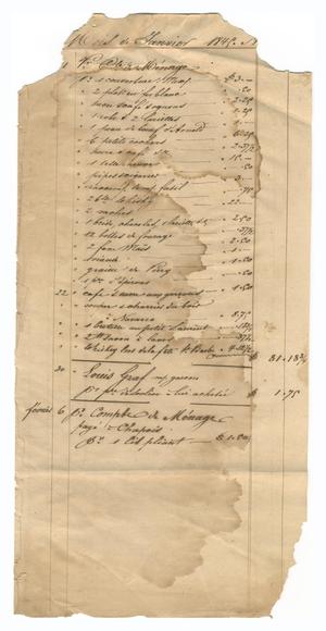[Balance sheet showing various financial transactions, January 1845]