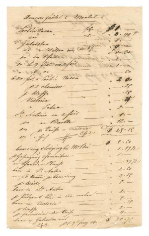 Primary view of object titled '[Document detailing advances made to Montel, June 9 and July 27, 1844]'.