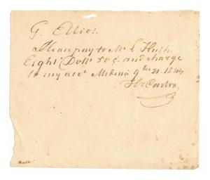 [Note from Henri Castro to Mr. Elliot, November 21, 1844]
