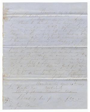Primary view of object titled '[Letter from A. Klappenbach to Mr. Ls. Huth, April 21, 1857]'.