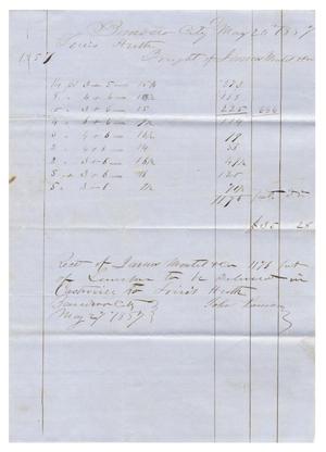[Receipt for lumber, May 26, 1857]
