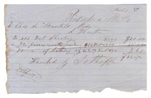[Receipt for lumber, March 3, 1859]