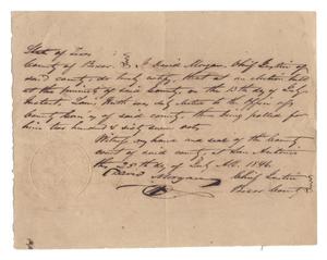 [Document certifying Louis Huth's election as Justice of the Peace for Precinct No. 6, July 25, 1846, copy 2]