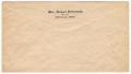 Thumbnail image of item number 1 in: '[Envelope with return address]'.