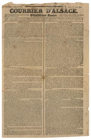 Courrier D'Alsace. Cinquiéme année, No. 103, August 27, 1846