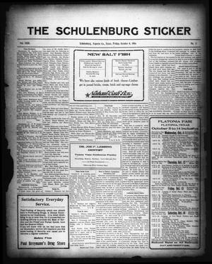 Primary view of object titled 'The Schulenburg Sticker (Schulenburg, Tex.), Vol. 23, No. 2, Ed. 1 Friday, October 6, 1916'.