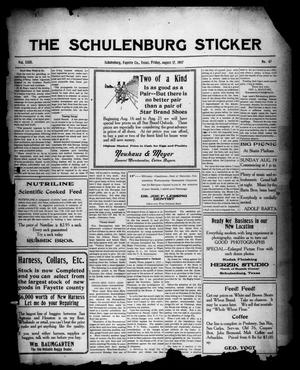 The Schulenburg Sticker (Schulenburg, Tex.), Vol. 23, No. 47, Ed. 1 Friday, August 17, 1917