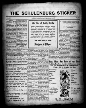 Primary view of object titled 'The Schulenburg Sticker (Schulenburg, Tex.), Vol. 24, No. 11, Ed. 1 Friday, December 7, 1917'.