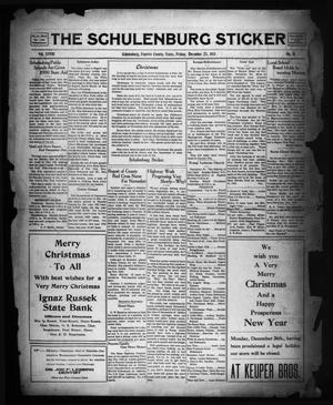 The Schulenburg Sticker (Schulenburg, Tex.), Vol. 28, No. 15, Ed. 1 Friday, December 23, 1921