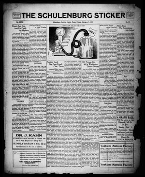 The Schulenburg Sticker (Schulenburg, Tex.), Vol. 28, No. 21, Ed. 1 Friday, February 3, 1922