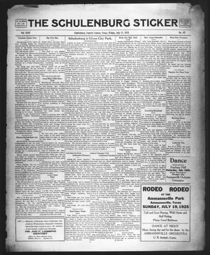 The Schulenburg Sticker (Schulenburg, Tex.), Vol. 31, No. 45, Ed. 1 Friday, July 17, 1925