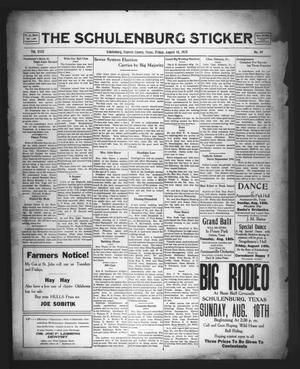 The Schulenburg Sticker (Schulenburg, Tex.), Vol. 31, No. 49, Ed. 1 Friday, August 14, 1925