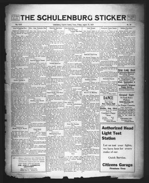 The Schulenburg Sticker (Schulenburg, Tex.), Vol. 31, No. 50, Ed. 1 Friday, August 21, 1925