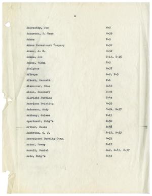 Primary view of object titled '[Table of Contents for Documents in Notebooks Pertaining to the John F. Kennedy Assassination]'.