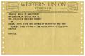 Letter: [Telegram from Clarence Tingel, November 23, 1963]