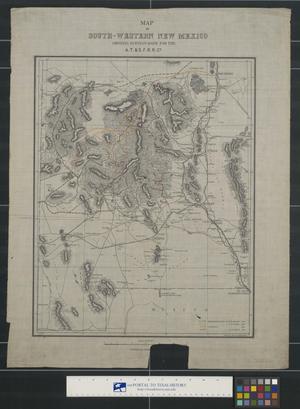 Map of  South-Western New Mexico Showing Surveys Made for the A.T. & S. F. R. R. Co.