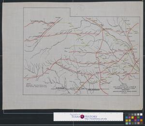 Primary view of object titled 'Sketch showing the A.T.&S.F. Ry. Co. lines & Missouri Pacific lines territory : Wichita, Kansas to Kiowa, Kansas.'.