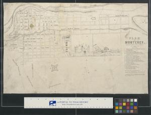 Primary view of object titled 'Plan of Monterey [Mexico] from actual survey'.