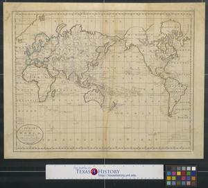 A chart of the world according to Mercators projection shewing [sic] the latest discoveries of Capt. Cook.