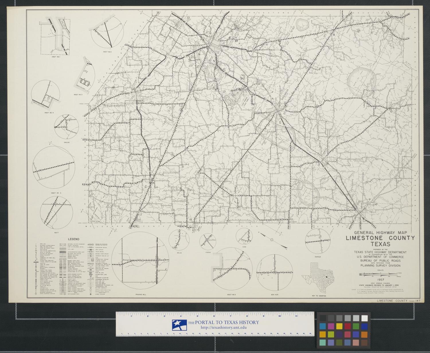 General highway map Limestone County Texas Side 1 of 2 The Portal