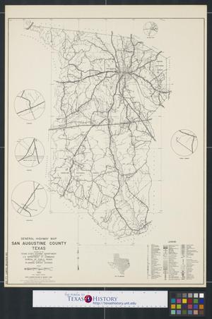 Primary view of object titled 'General highway map San Augustine County Texas'.
