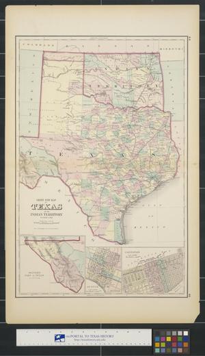 Gray's new map of Texas and the Indian Territory
