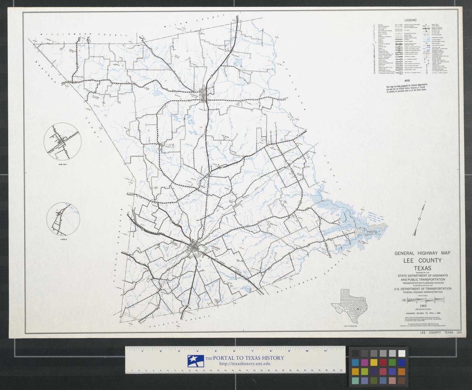 General highway map Lee County Texas - The Portal to Texas History
