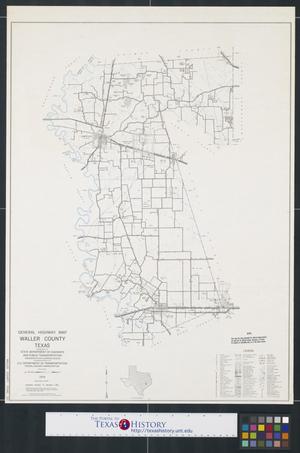 Primary view of object titled 'General highway map Waller County Texas'.