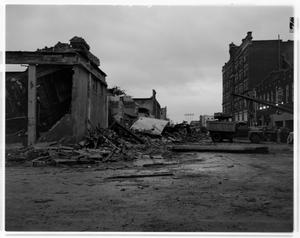 Primary view of object titled '[Debris on street from Waco Tornado]'.