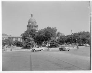 Primary view of object titled '[The front of the Capitol building in Austin]'.