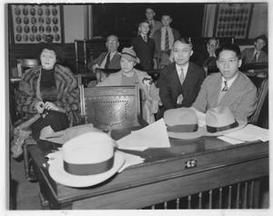Primary view of object titled 'Asian Men and Women Meeting at the Capitol'.