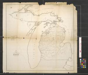 Primary view of object titled 'Sketch of the public surveys in Michigan.'.