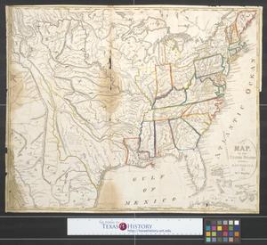 Primary view of object titled 'A map of the United States including Louisiana.'.