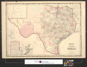 Johnson's new map of the state of Texas.