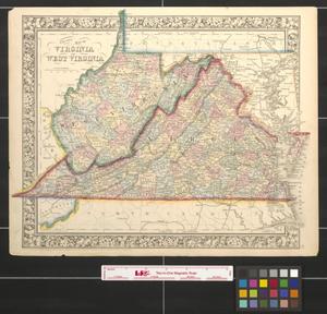 Primary view of object titled 'County map of Virginia and West Virginia.'.