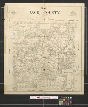 Map of Jack County, Texas.