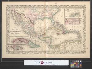 Map of Mexico, Central America, and the West Indies.
