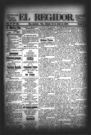 El Regidor. (San Antonio, Tex.), Vol. 2, No. 65, Ed. 1 Saturday, April 12, 1890