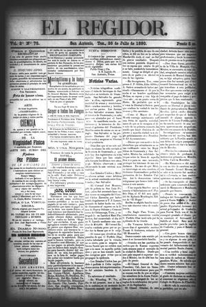 El Regidor. (San Antonio, Tex.), Vol. 2, No. 78, Ed. 1 Saturday, July 26, 1890