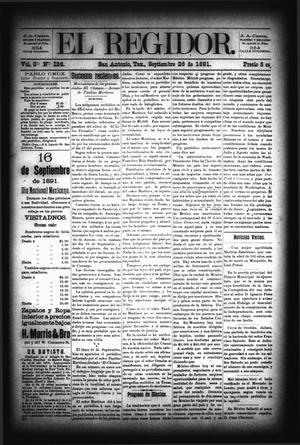 El Regidor. (San Antonio, Tex.), Vol. 3, No. 136, Ed. 1 Saturday, September 26, 1891