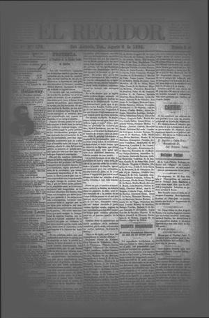 El Regidor. (San Antonio, Tex.), Vol. 4, No. 176, Ed. 1 Saturday, August 6, 1892