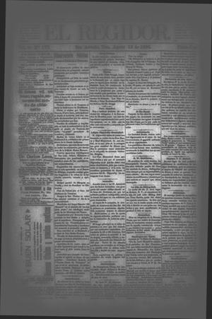 El Regidor. (San Antonio, Tex.), Vol. 4, No. 177, Ed. 1 Saturday, August 13, 1892