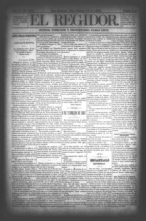 El Regidor. (San Antonio, Tex.), Vol. 5, No. 203, Ed. 1 Saturday, February 18, 1893