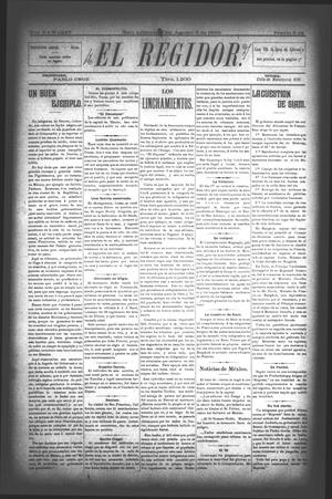 El Regidor. (San Antonio, Tex.), Vol. 6, No. 227, Ed. 1 Saturday, August 5, 1893