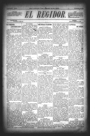 El Regidor. (San Antonio, Tex.), Vol. 9, No. 375, Ed. 1 Thursday, August 20, 1896