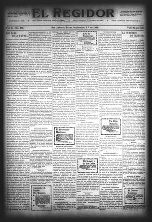 El Regidor. (San Antonio, Tex.), Vol. 11, No. 479, Ed. 1 Thursday, September 1, 1898